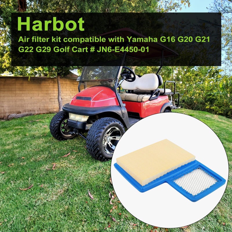 Harbot G16 Air Filter for Yamaha G29 G22 G16A G22A G19 G21 G20 Golf Cart Parts JN6-E4450-01-00 JN6-E4450-01 JU0-E445E-01 for Yamaha Golf Cart Tune up Kit 1996-UP 4 Cycle 301cc 357cc Engine - Image 2